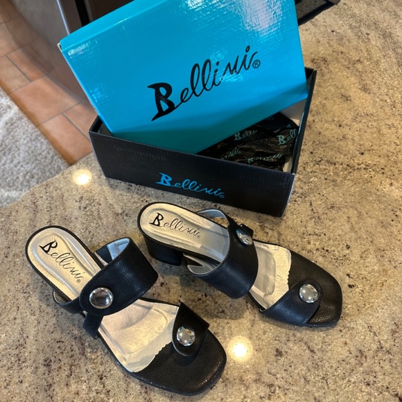 💥💥🔥BELLINI Toe Sandals- Black & Silver - Excellent Condtion!🔥💥💥 - Picture 10 of 11